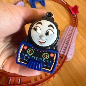 Thomas & Friends Blue Decorative Engine Keyring with Colorful Floral Accents
